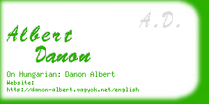albert danon business card